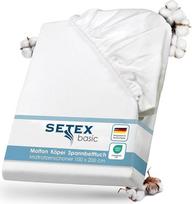 "SETEX Molton Twill" čiužinio apsauga, 100 x 200 cm, 100 % medvilnės čiužinio apsauga, pagrindinė, balta