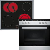"Siemens" EQ110KA1Z iQ100 kaitlentė su kombinuotomis keraminėmis kaitlentėmis (valdoma viryklės), 59,4 cm pločio, greito kaitinimo, 3D karšto oro ir kepimo 3 lygiais