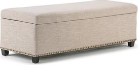"Simpli Home" "Kingsley" didelis sandėliavimo suolas "Ottoman Bench
