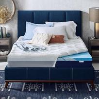 "Sleep Innovations Cooling Comfort" gelio atminties putų dviejų sluoksnių čiužinio viršutinis sluoksnis 4 "Karaliaus dydžio pagalvės užvalkalas