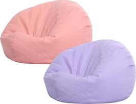"Sliner" 2 pakuotės "Bean Bag" dangteliai vaikams ir suaugusiesiems (be užpildo) su užtrauktuku, skirti pliušinių žaislų ar atminties putų organizavimui (rožinė ir violetinė)
