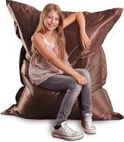 "SMOOTHY Original Metallic Junior Indoor XL Bean Bag", 250 L, milžiniškas pupų maišas, sėdynės pagalvėlė, pagamintas iš medvilnės, puikiai tinka vaikams (140 x 110 cm, bronzos spalvos)