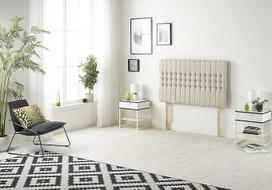 "Somnior Beds" lovų centras "Galaxy King" galvūgalio galvūgalis su mediniais kronšteinais - tvidas - 82 cm
