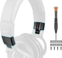 "SOULWIT" pakaitinės ausinių jungtys (2 komplektai), skirtos "Audio Technica ATH M40", "M40X" ausinėms, galinių dangtelių atsarginių dalių rinkiniai