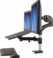 "Startech". Com Supporto per Singolo Monitor with Base per Portatile ad Altezza Regolabile One Touch fino a 27 Inch