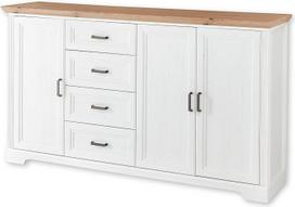 "Stella Trading Jasmin" šviesios pušies stalviršis, "Artisan Oak Look" išvaizdos, kaimiško stiliaus komoda su stalčiais ir daugybe daiktų laikymo vietos, 182 x 102 x 41 cm (plotis x aukštis x gylis)