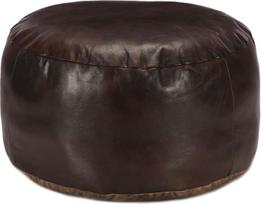 "Tidyard" apvali pagalvėlė "Pouf Cushion" Tikra ožkos oda, įskaitant užpildą Sėdynės pagalvėlė "Pouf Cushion" taburetė 60 x 30 cm Tikra ožkos oda