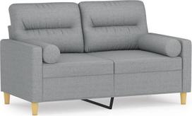 "Tidyard" dvivietė sofa su dekoratyvine pagalvėle, sofa lova, sofa lova, svetainė, medžiaginė sofa, sofa lova, sofa lova, svetainės sofa, svetainės sofa, minkšta sofa, 138 x 77 x 80 cm (plotis x gylis x aukštis), šviesi