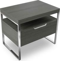 "Vant" medinis naktinis staliukas "Classic Grey Silver