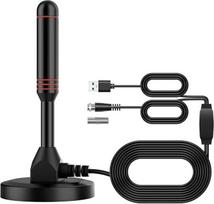 "Vecys" skaitmeninės televizijos antena DVB-T2 Nešiojamoji televizijos DTMB antena patalpose lauke su magnetiniu pagrindu, 5 m kabeliu, USB ir TV kištuku