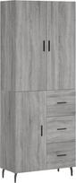 "vidaXL" aukštoji lenta "Grey Sonoma" 69,5x34x180 cm Kompozitinė mediena