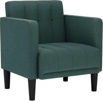 "vidaXL" fotelis su porankiais, tamsiai žalias, 53 cm, audinys, sofos kėdė, televizoriaus kėdė, poilsio kėdė, viengulė sofa, poilsio kėdė, svetainės kėdė, svetainės kėdė