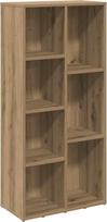 "vidaXL" knygų spinta, stovinti lentyna su 7 skyriais, dekoratyvinė lentyna svetainei, biurui, biuro lentyna, dokumentų lentyna, knygų spinta, "Artisan Oak