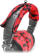 "WC BandZ V2" ausinių dėklas "Audio Technica ATH M" serijos ausinėms - galima skalbti skalbimo mašinoje, oda nebesilups - tinka su M50X / M50XBT / M50 / M40X ir kt. | (Red Camo)