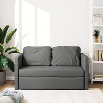 "Willood" grindų sofa su miego funkcija Dvigulė grindų lova Velvet Duvet Sofa tamsiai pilka 112 x 174 x 55 cm audinys