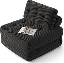 "Xbro" sulankstoma sofa "2 viename" su miego funkcija, kompaktiška sofa-lova mažoms erdvėms, paverčiama svečių lova, 170 x 85 cm, sulankstyta 85 x 85 cm, tamsiai pilka