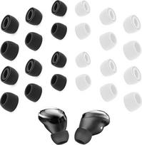 12 porų pakaitinių ausinių "Galaxy Buds Pro", neslystančios silikoninės ausinės su puikia triukšmo izoliacija ir patogiais pakaitiniais 2 spalvų (juodos ir baltos), 3 dydžių (S/M/L) ausų antgaliais