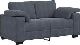 2 sėdimų vietų sofa Fotelis 2 sėdimos vietos Tamsiai pilka 160 x 77 x 82 cm Velvetas