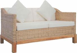 2 sėdimų vietų sofa su pagalvėle Natūralus rotango sofa sofa sofa gyvenamasis kambarys miegamasis butas svečių kambarys biuras