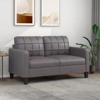 2 vietų sofa Pilka 140 cm dirbtinės odos sofa Svetainė Jaunimo sofa Atsipalaiduoti sofos ir sofos Miegamojo sofa Jaunimo vaikų kambarys