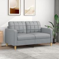 2 vietų sofa Šviesiai pilka 140 cm audinio sofa Svetainė Jaunimo sofa Atsipalaiduoti sofos ir sofos Miegamojo sofa Jaunimo vaikų kambarys