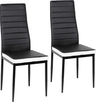 2/4/6 valgomojo kėdės, modernios valgomojo kėdės, įvairių spalvų (juoda + balta, 2)