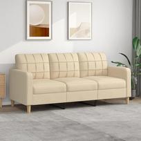 3 vietų sofa Kreminė 180 cm audinio sofa Svetainė Jaunimo poilsio sofa Sofos ir sofos Miegamojo sofa Jaunimo vaikų kambarys