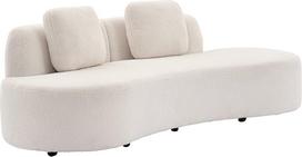 3 vietų sofa su organine kablelio forma ir bouclé užvalkalu - WAVE W 232 x D 97 x H 68 cm