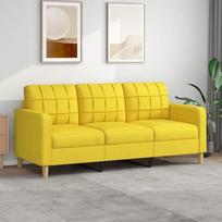 3 vietų sofa, šviesiai geltona, 180 cm, audinys, Sofa Svetainė, Jaunimo sofa, Atpalaiduojanti sofa, Sofos ir kušetės, Sofa miegamajam, Jaunimo vaikų kambarys