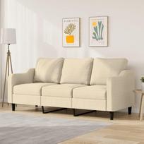 3-Sitzer-Sofa Loungesofa Sofa Sofa Kušetė Relaxsofa Gästesofa Polstersofa Wohnzimmersofa Relaxcouch für Schlafzimmer Gästezimmer Creme 180 cm Stoff