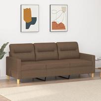 3-sitzer-Sofa Wohnzimmer Sofa Sitzecke Wohnzimmer Sofa Couch Sitzecke Braun 180 cm Stoff - 359246