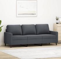 3-vietė sofa Sofa Lounge Sofa Relax Sofa Minkšta sofa Svetainės sofa Svečių sofa Relax Sofa miegamajam Svečių kambarys Tamsiai pilka 180 cm Velvet