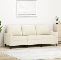 3-vietė sofa Sofa Lounge Sofa Relaxing Sofa Guest Sofa Minkšta sofa Svetainės sofa Relax Sofa Miegamojo sofa Svečių kambarys Kreminis 180 cm aksomas