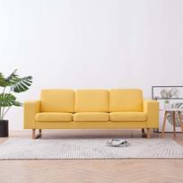 3-vietė sofa, Sofa lova, Sofa lova, Miegamoji sofa, Sofa lova, Atpalaiduojamoji sofa, Sofos ir sofos, Audinys Geltonas