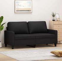 359137 2-vietė sofa juoda 140 cm dirbtinė oda, Sofos ir kušetės, Sofa svetainė, Sofa paauglių kambariui, Sofa poilsiui, Sofa miegamajam, Miegamojo sofa, Minkšta sofa