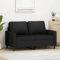 359194 2 vietų sofa, juoda, 120 cm, aksomas, poilsio sofa, Sofos ir kušetės, Poilsio sofa, Svetainės sofa, Svetainės sofa, Sofa su