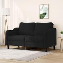 359363 2 vietų sofa juoda 140 cm audinys, poilsio sofa, sofos ir kušetės, relaksacinė sofa, sofa svetainei, sofa su miego funkcija