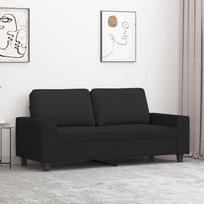 359395 2 vietų sofa juoda 140 cm audinys, poilsio sofa, sofos ir kušetės, relaksacinė sofa, sofa svetainei, sofa su miego funkcija