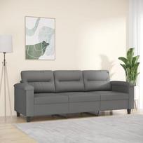 359569 Tamsiai pilka, 180 cm, mikropluošto audinys, poilsio sofa, sofos ir kušetės, poilsio sofa, svetainės sofa, sofa su miego funkcija, sofa su miego funkcija