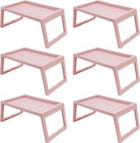 6 pakuočių sulankstomas padėklas, mini sulankstomas stalo padėklas namams, valgymui ant lovos, sofos, nešiojamiesiems kompiuteriams, vakarėliams, puikiai tinka sofai ir lovai