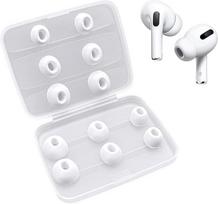 6 pakuotės "AirPods Pro" / "AirPods Pro 2" pakaitinių ausinių antgalių, silikoninės ausinės su triukšmo mažinimo skylute, silikoninės ausinės su nešiojamąja laikymo dėžute ir įkrovimo dėklu (S/M/L, 3 poros)