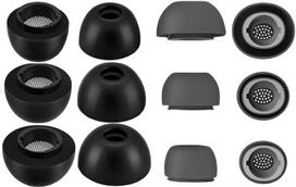 6 poros pakaitinių atminties putų silikono ausų antgalių "Samsung Galaxy Buds 3 Pro SM-R630" Triukšmą izoliuojantys ir minkšti patogūs putų antgaliai tinka įkrovimo dėkle "Mix Set
