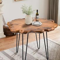 70 cm didelis galinis stalas Mediena Nemokamas mažas šoninis stalas su vandeniui atspariu paviršiumi Rustic Accent Table Unikalus gyvenamasis kambarys Miegamasis