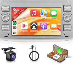 8 branduolių 6+128G 7 colių "Android" automobilinis radijas "Ford Focus Fiesta C/S-Max Kuga Transit Galaxy Mondeo Connect Wireless Carplay Stereo Android Car Mirror Link Bluetooth FM/RDS/DSP WiFi GPS SWC Reversing