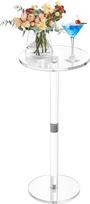 9.8" apvalus šoninis stalas "Clear Acrylic" - modernus mažas šoninis stalas gyvenamajam kambariui, miegamajam, biurui, lauke, tvirtas, lengvai montuojamas, daugkartinio naudojimo