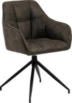 AC Design Furniture Belinda Carver valgomojo kėdė H84.5 x W59 x D54.5cm Alyvuogių žalia audinys/metalas