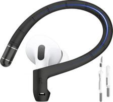 Adhiper Silikoniniai ausinių kabliukai "AirPods Pro" ir 2 ausinėms [atminties titano lydinys], minkšti, patogiai prigludę, apsaugantys nuo praradimo sportiniai ausinių kabliukai "AirPods 4" ausinėms su kaklo dirželiu + valymo rašiklis (juodas)