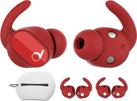 AHASTYLE Ausų pagalvėlės "Beats Studio Buds" silikoninės 3 poros ausų kabliukų Neslystantys ausinių dangteliai Netelpa į įkrovimo dėklą Suderinama su "Beats Studio Buds 2021" (Beats Red)