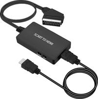 AIFHDAUF SCART ir HDMI keitiklis, "Scart" ir HDMI adapteris HD 720P/1080P jungiklio vaizdo garso keitiklio adapteris, skirtas HDTV monitoriaus projektoriui "Xbox" PS3 VHS STB "Sky Blu-ray" DVD grotuvui