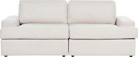 Alla 3 vietų sofa Audinys padengti šviesiai smėlio spalvos storio sėdynės pagalvė Platus porankiai